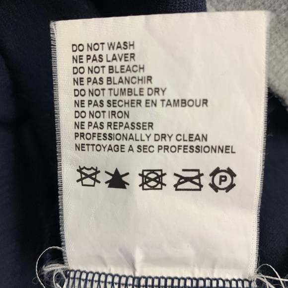 TIM COPPENS Navy Grey Mixed Fabrics Acrylic Blend Sweatshirt - Picture 7 of 7